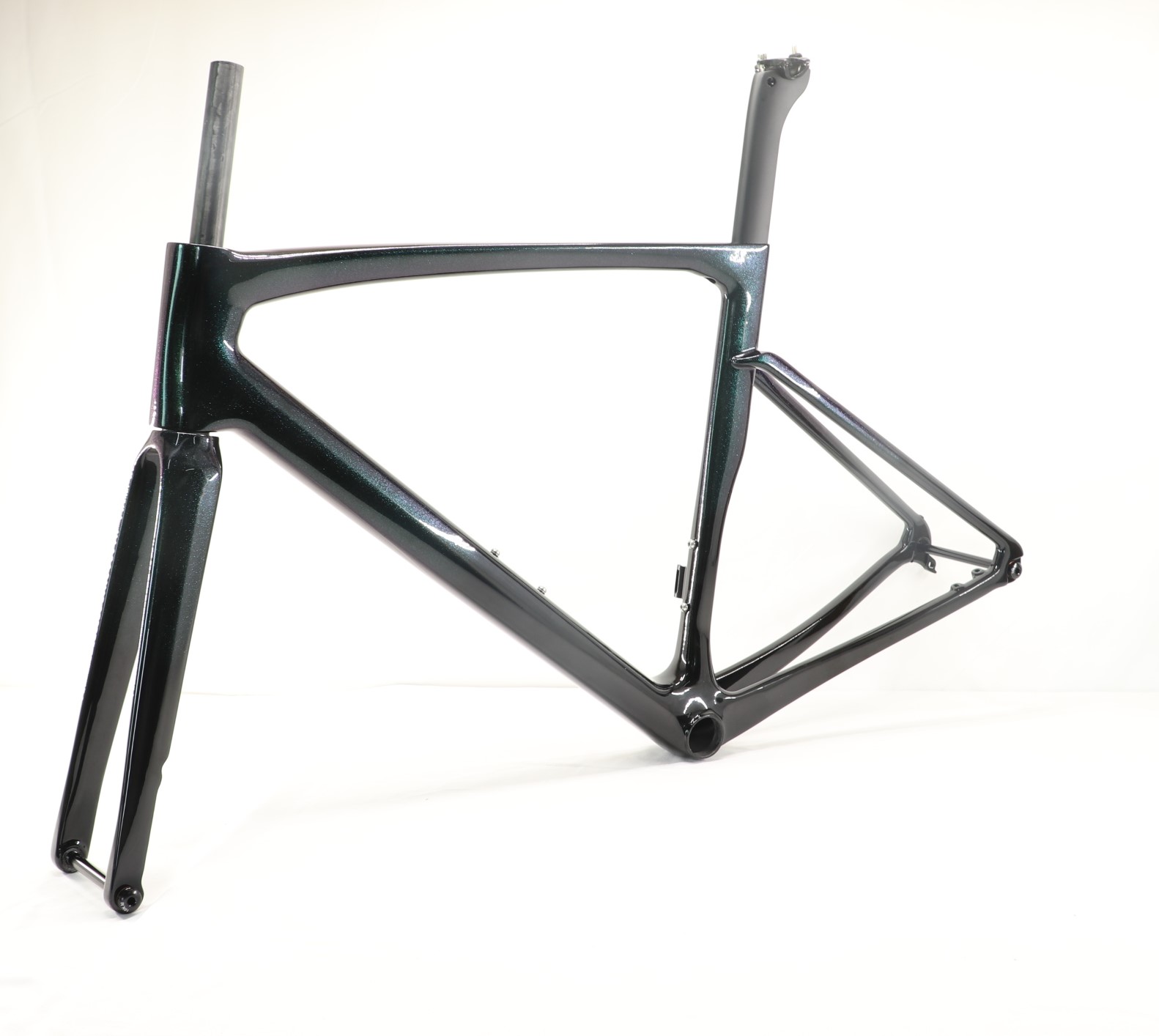 VB R 168 Light Weight Carbon Road Bike Frameset Glossy Green Chameleon Fading Paint