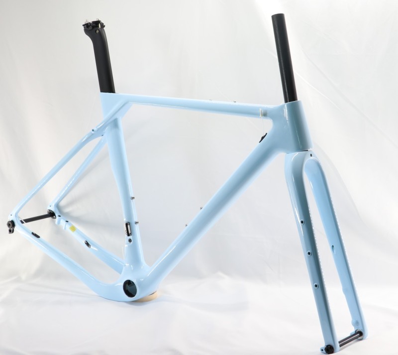 GF-001 Custom Paint Gravel Bike Frame Blue Sky