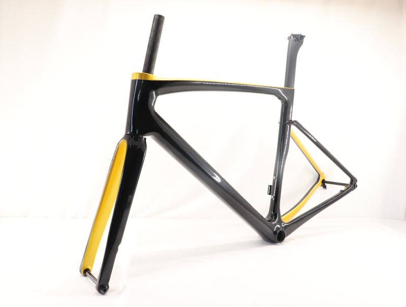VB-R-168 Light Weight Carbon Road Bike Frameset Glossy Golden &amp; Black