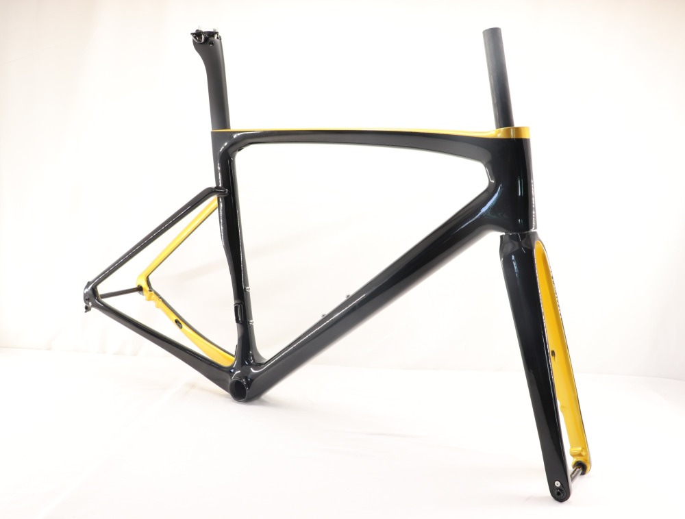 VB-R-168 Light Weight Carbon Road Bike Frameset Glossy Golden & Black