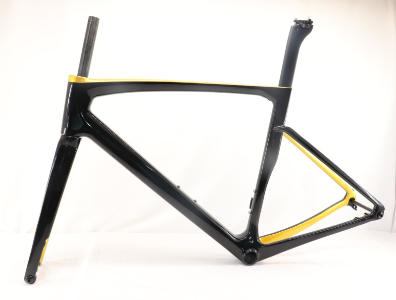 VB-R-168 Light Weight Carbon Road Bike Frameset Glossy Golden &amp; Black