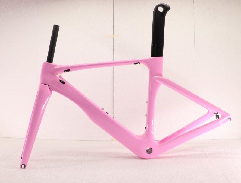 VB-R-068 road bicycle frame set glossy pink