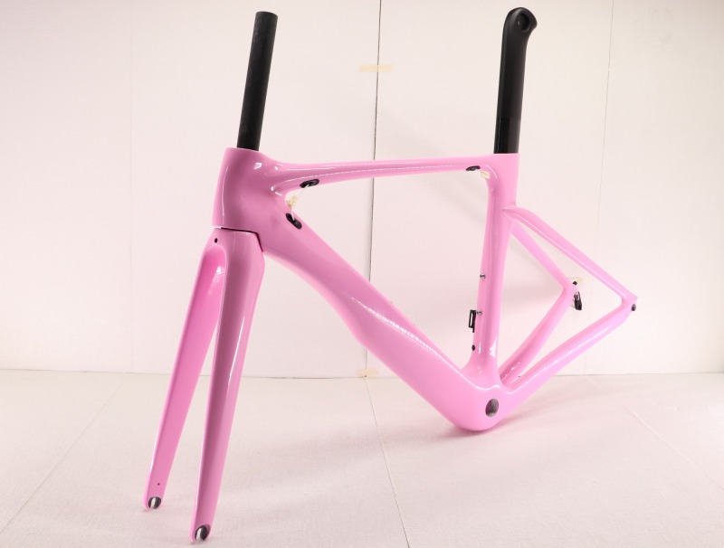 VB-R-068 road bicycle frame set glossy pink