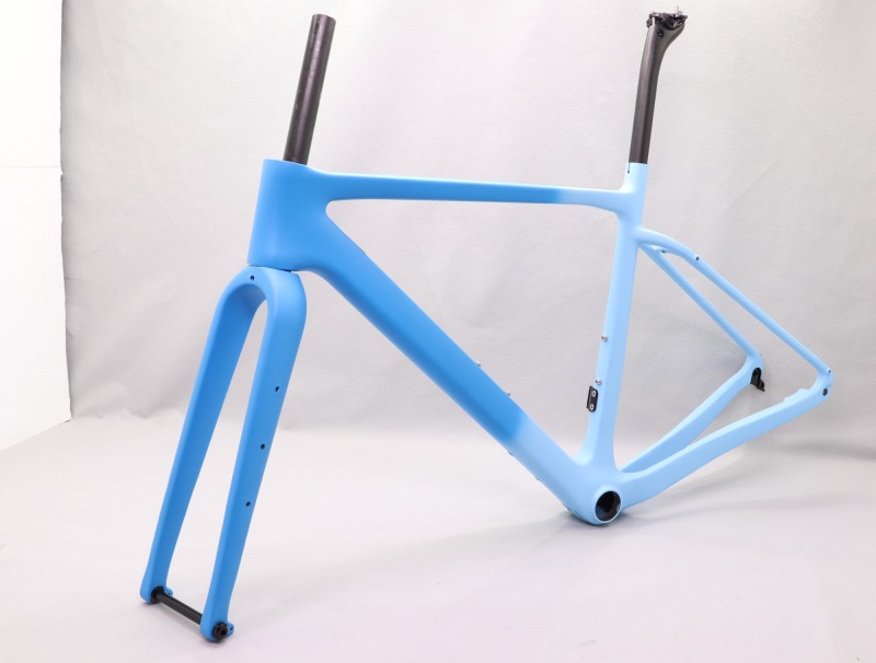 GF-002 Carbon Gravel Bike Frame set Fading Blue