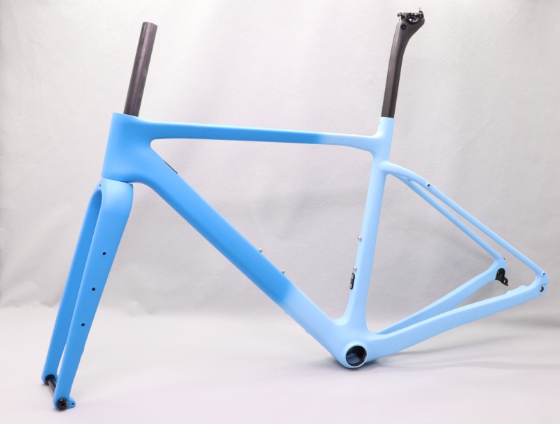 GF-002 Carbon Gravel Bike Frame set Fading Blue