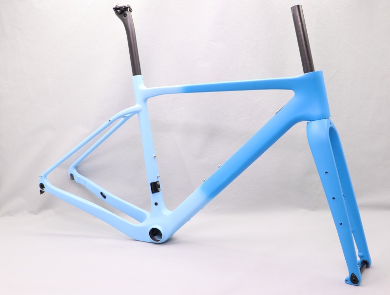 GF-002 Carbon Gravel Bike Frame set Fading Blue