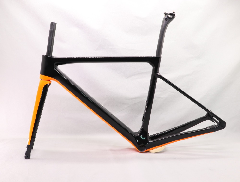 2020 VB-R-177 Super Light Carbon Fiber Road Frame Black & Orange Glossy