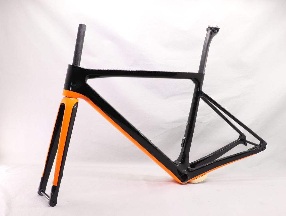2020 VB-R-177 Super Light Carbon Fiber Road Frame Black & Orange Glossy