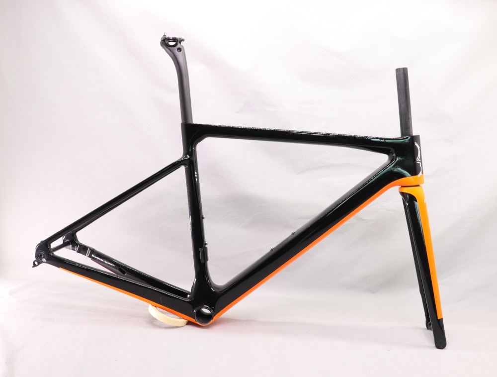 2020 VB-R-177 Super Light Carbon Fiber Road Frame Black & Orange Glossy