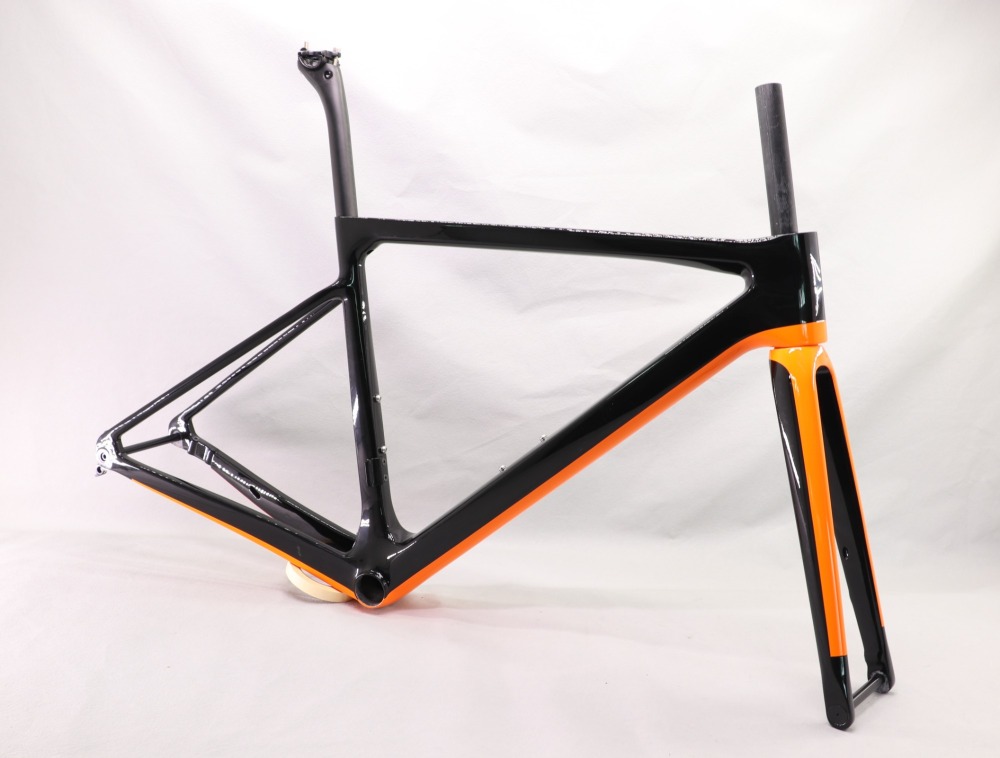 2020 VB-R-177 Super Light Carbon Fiber Road Frame Black & Orange Glossy