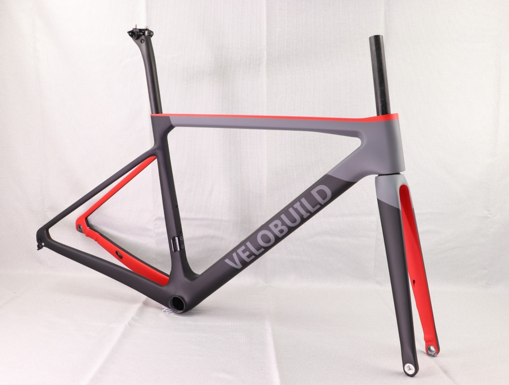 2020 VB-R-177 Super Light Carbon Road Frame Red & Grey Matte Paint