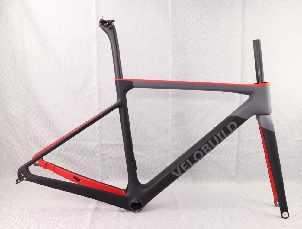 2020 VB-R-177 Super Light Carbon Road Frame Red & Grey Matte Paint