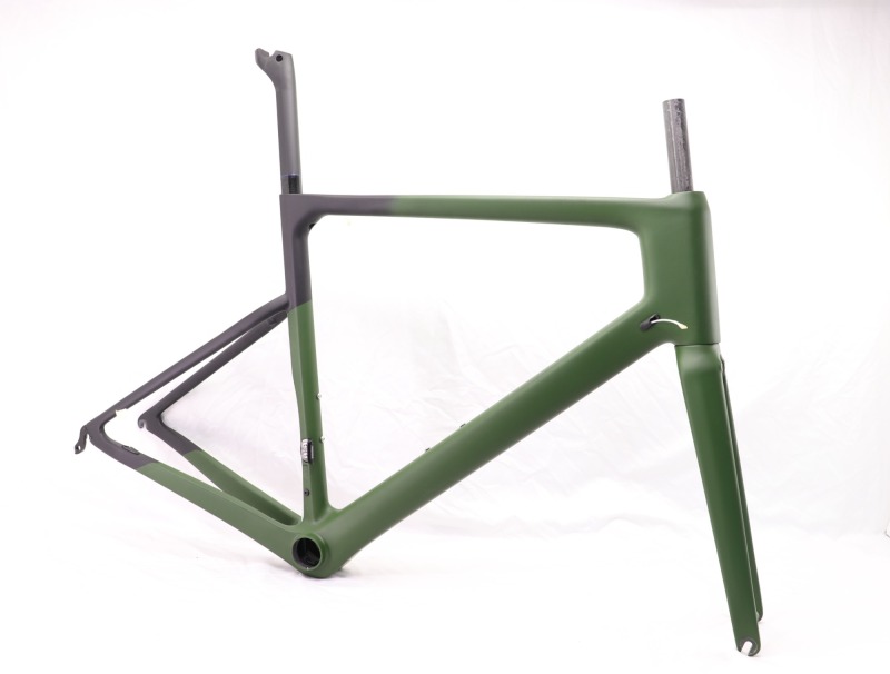 VB-R-086 Carbon Road Bike Frame V Brake Custom Paint Olive Green