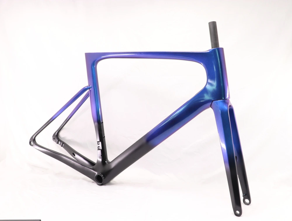 VB-R-099 Custom Paint Aero Road Carbon Bike Frame Chameleon Fading