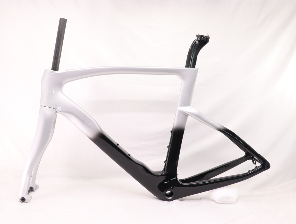 2022 VB-R-218 Carbon Road Frame Metallic Silver Fading Glossy Paint