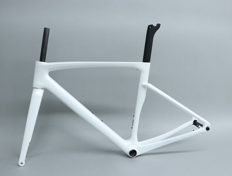 Pearl White Glossy Paint R 168 Road Bike Frame