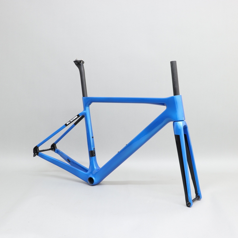 R-177 Super Light Carbon Road Frame Silver Blue