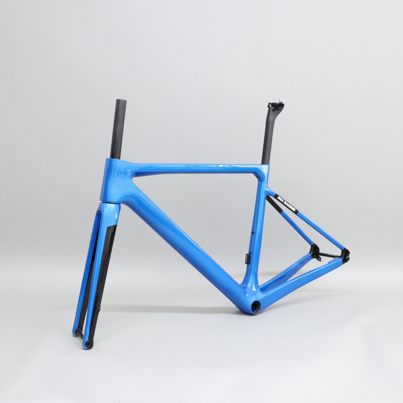 R-177 Super Light Carbon Road Frame Silver Blue