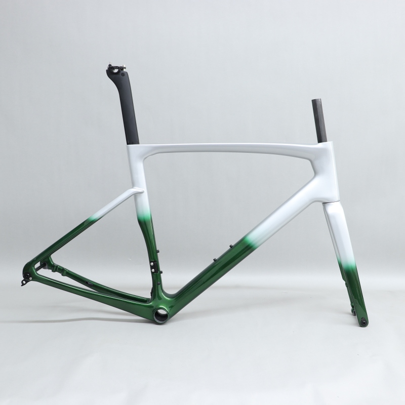 R 168 carbon road bike frame Fading Green Glossy Paint