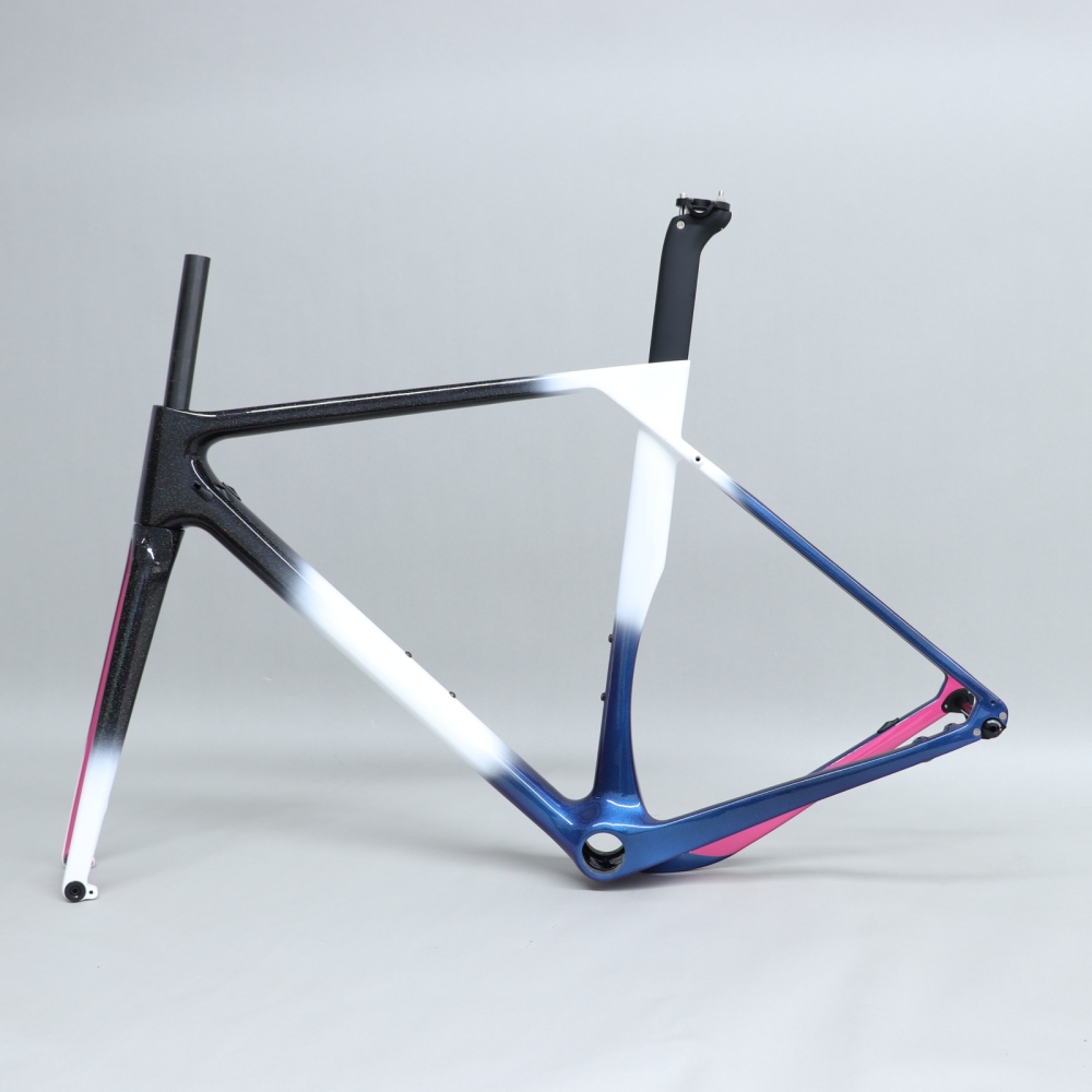 GF-001 Gravel Bike Frame Red Fading Chameleon Paint