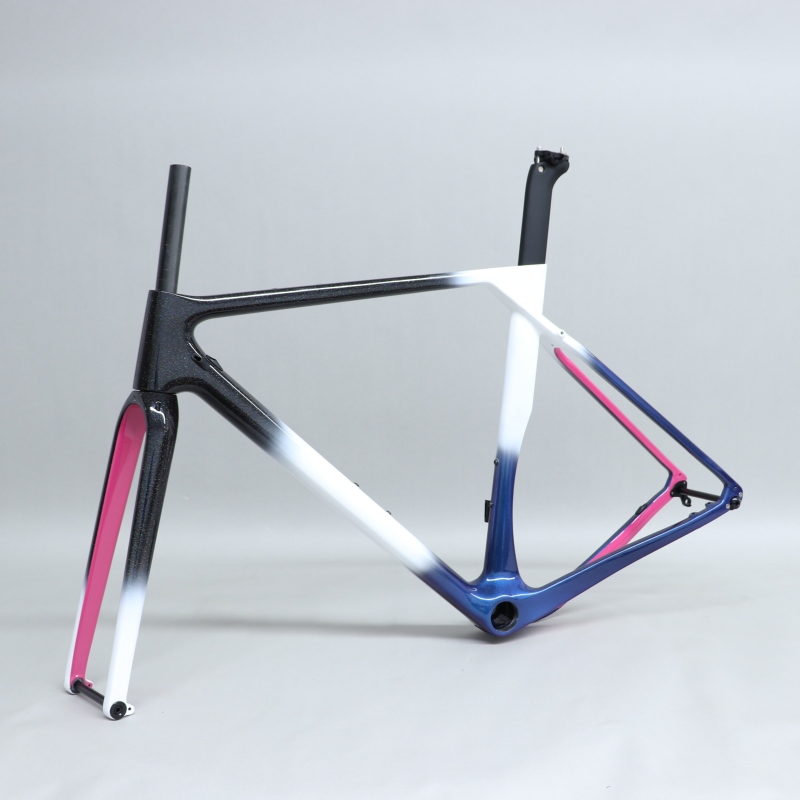 GF-001 Gravel Bike Frame Red Fading Chameleon Paint