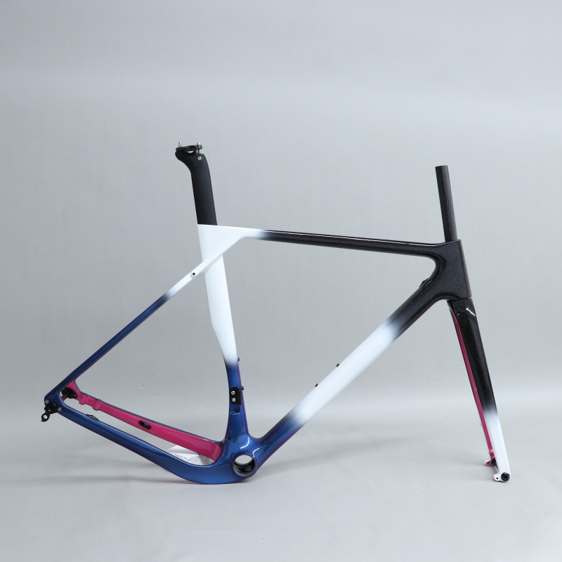 GF-001 Gravel Bike Frame Red Fading Chameleon Paint