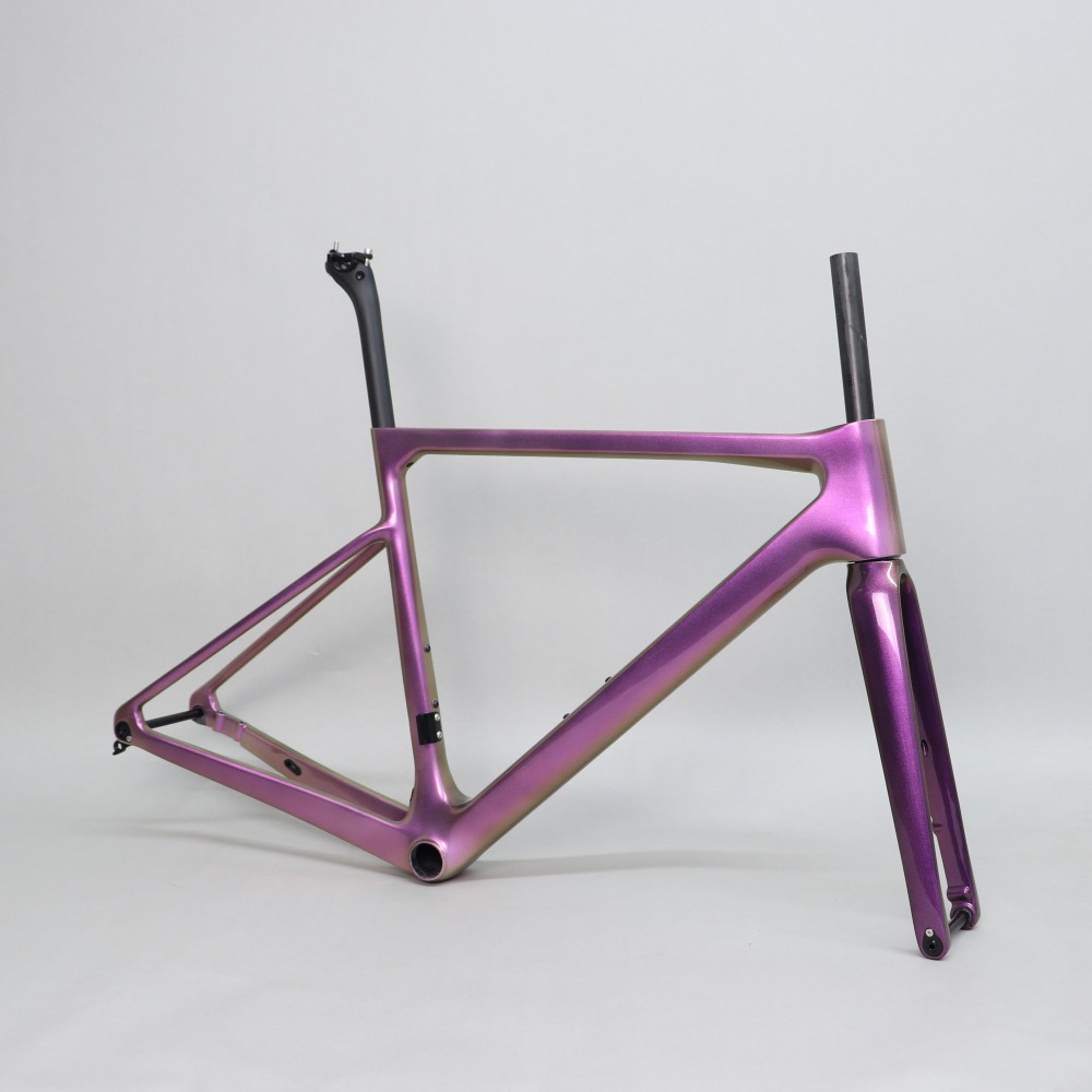 R-177 New Pink Chameleon Customzied Paint Super Light Carbon Road Frame Candy Red