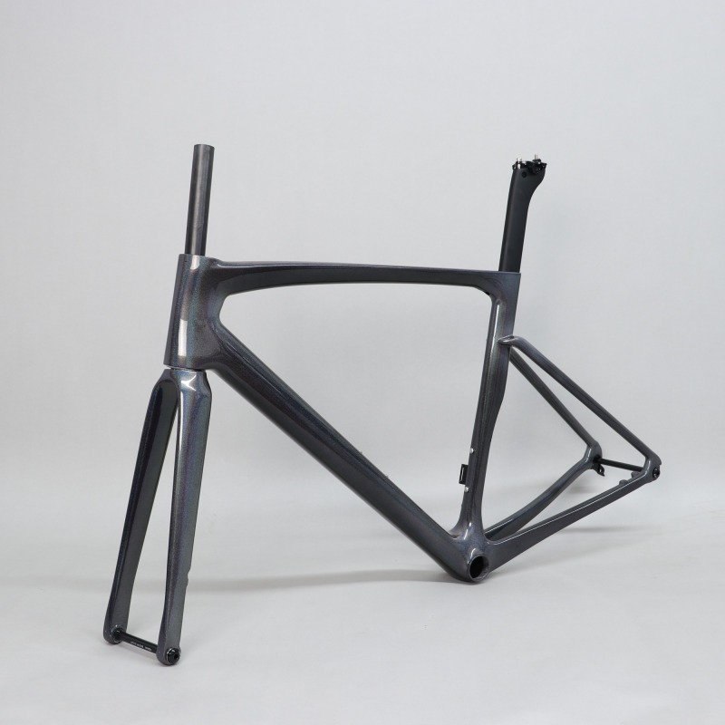 New Silver Chameleon Customized Paint R-168 Carbon Road Bike Frame