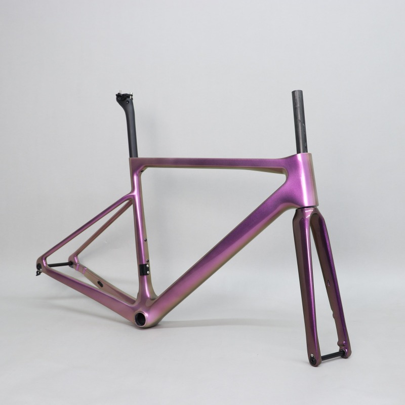 R-177 New Pink Chameleon Customzied Paint Super Light Carbon Road Frame Candy Red