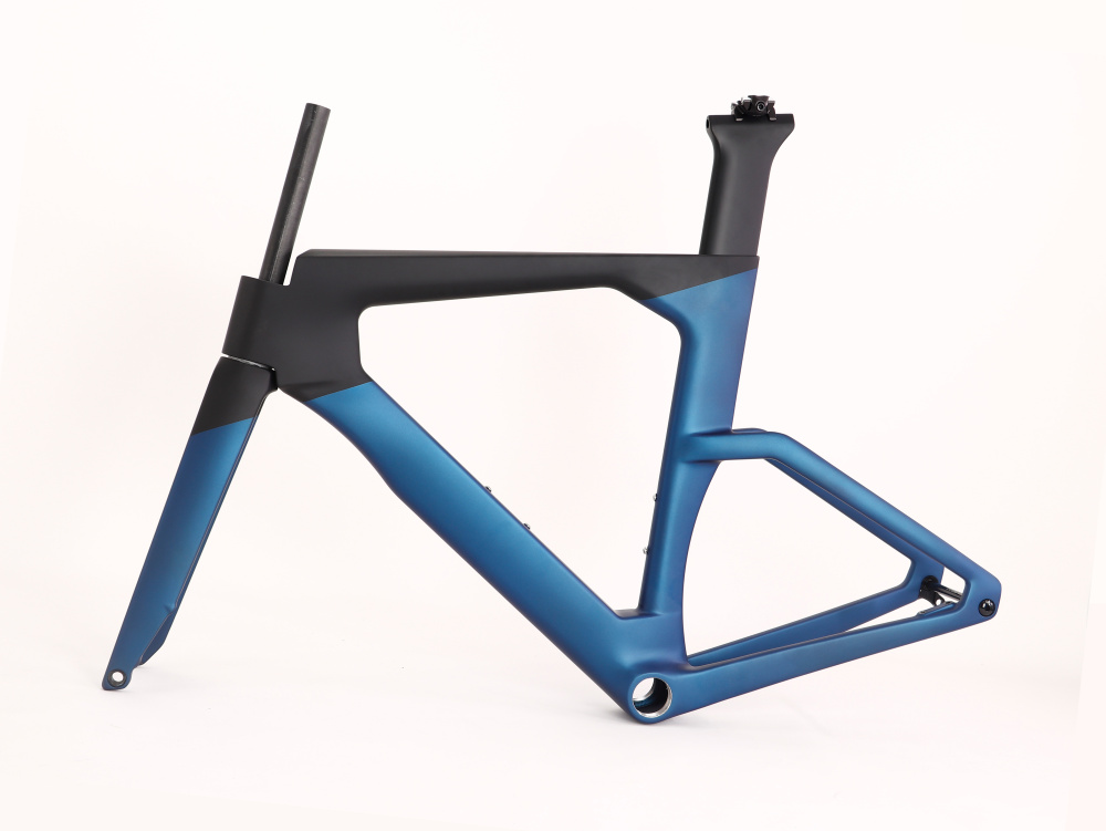 VB-TT-023 Carbon TT Frame Metallic Blue Matte Finish