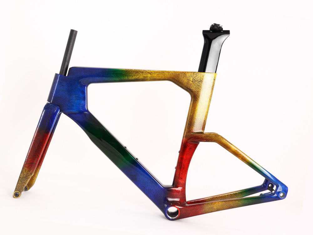 VB-TT-023 Carbon Fiber Time Trial Frame Ice Break Glossy Paint