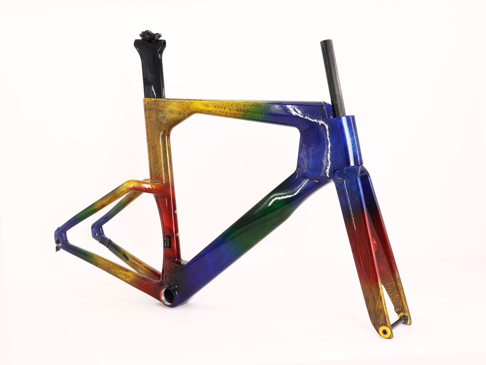 VB-TT-023 Carbon Fiber Time Trial Frame Ice Break Glossy Paint