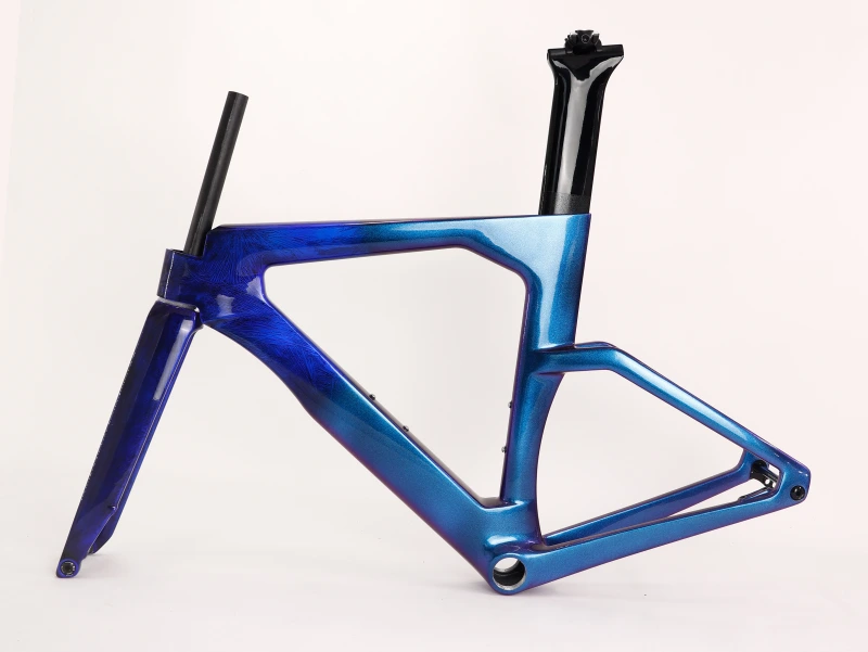 VB-TT-023 Carbon TT Frame Blue Ice Break Fading with Chameleon