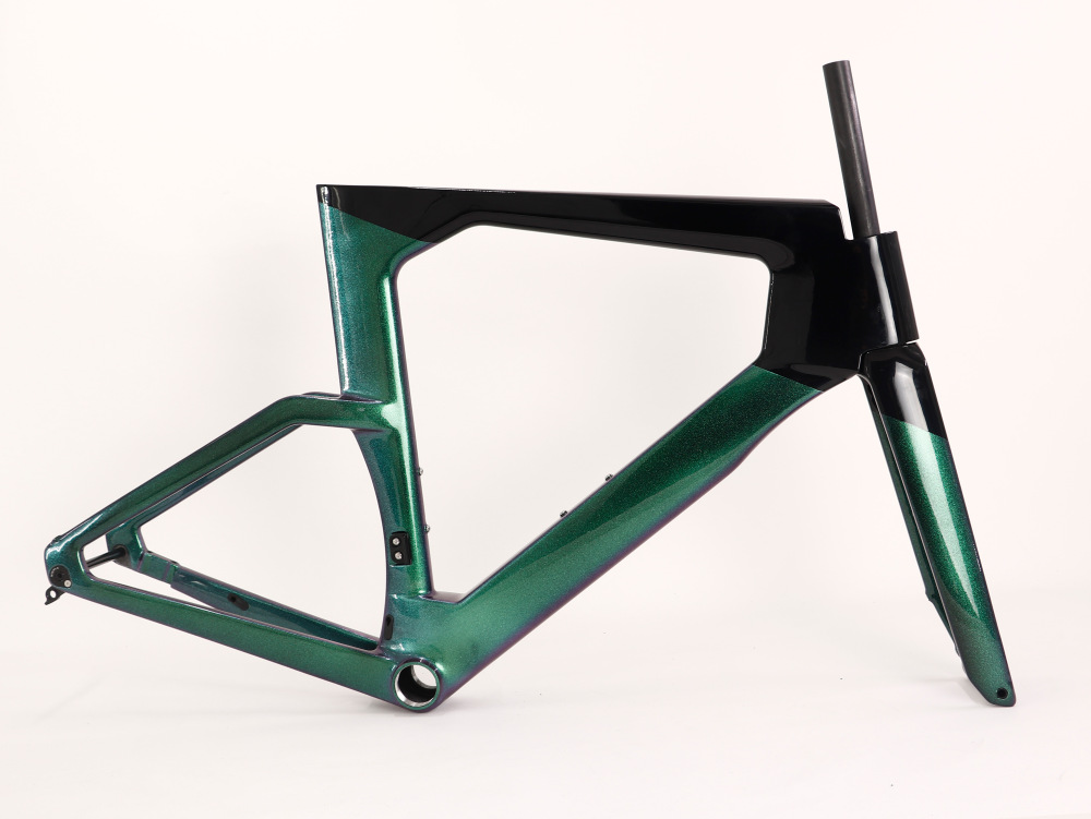 VB-TT-023 Carbon TT Frame Blue Ice Break Fading with Chameleon