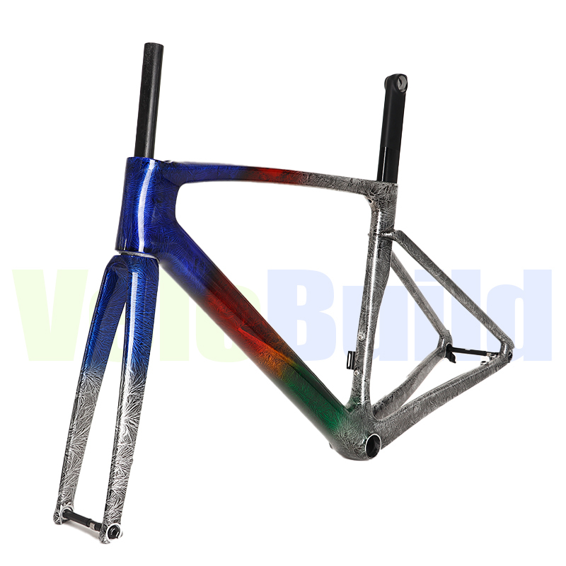 VeloBuild VB-R-268 Carbon Road Biycle Frame IceBreak Multi Colors Glossy Paint