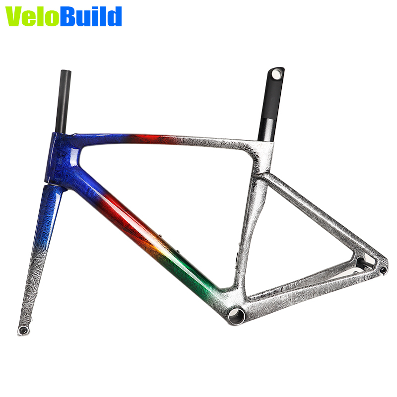 VeloBuild VB-R-268 Carbon Road Biycle Frame IceBreak Multi Colors Glossy Paint