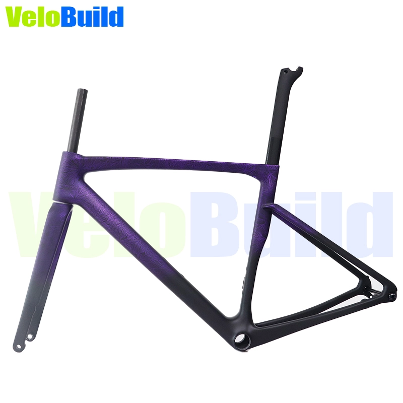 R-168 Carbon Road Bike Frame Purple Ice-Break Matte Finish