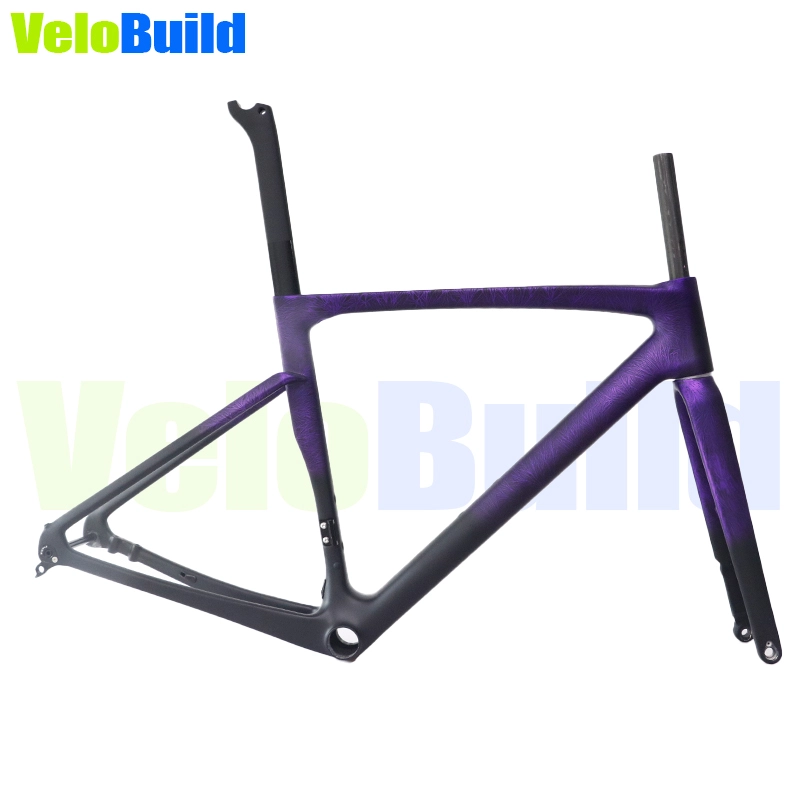 R-168 Carbon Road Bike Frame Purple Ice-Break Matte Finish