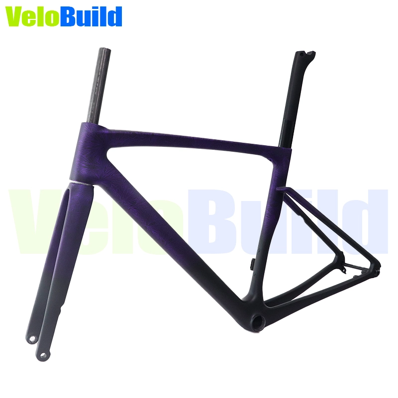R-168 Carbon Road Bike Frame Purple Ice-Break Matte Finish
