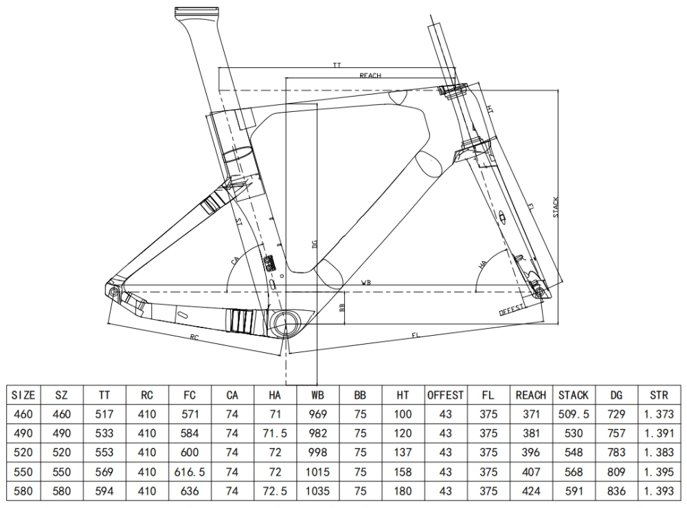 2026 VB-R-368 Carbon Fiber Aero Road Bike Frame Disc Brake