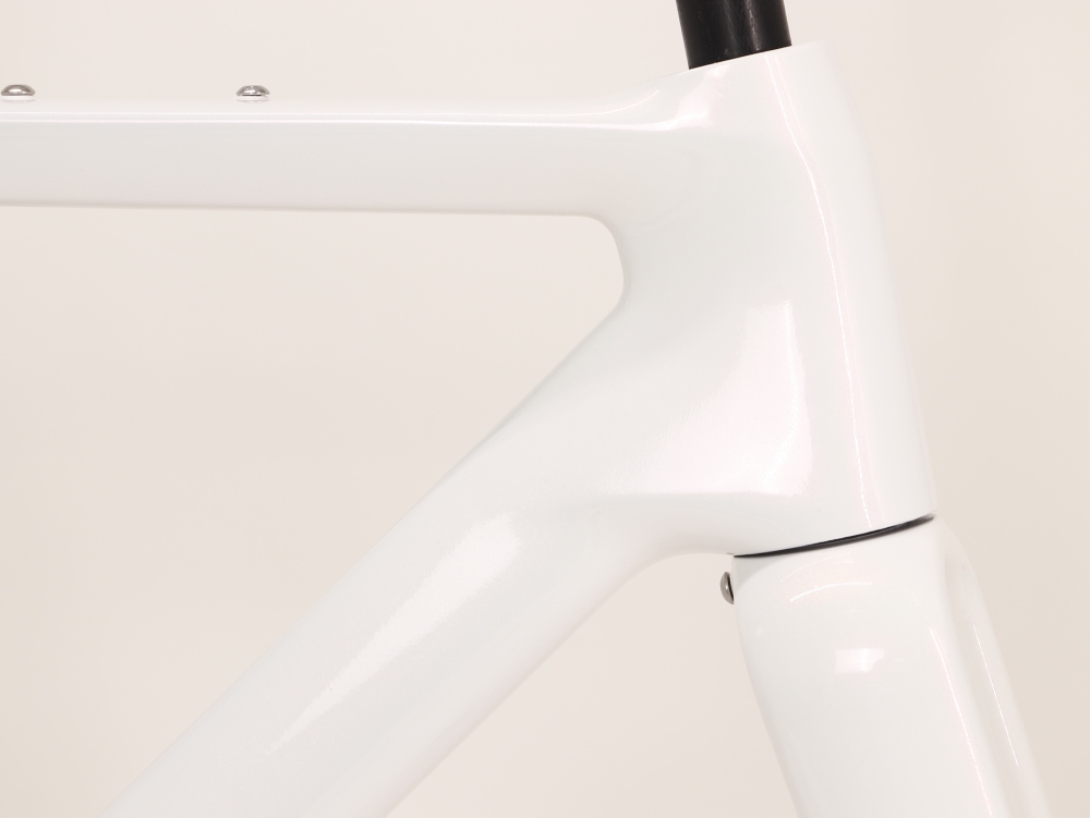 Carbon Fiber Racing Gravel Bike Frame Chameleon White