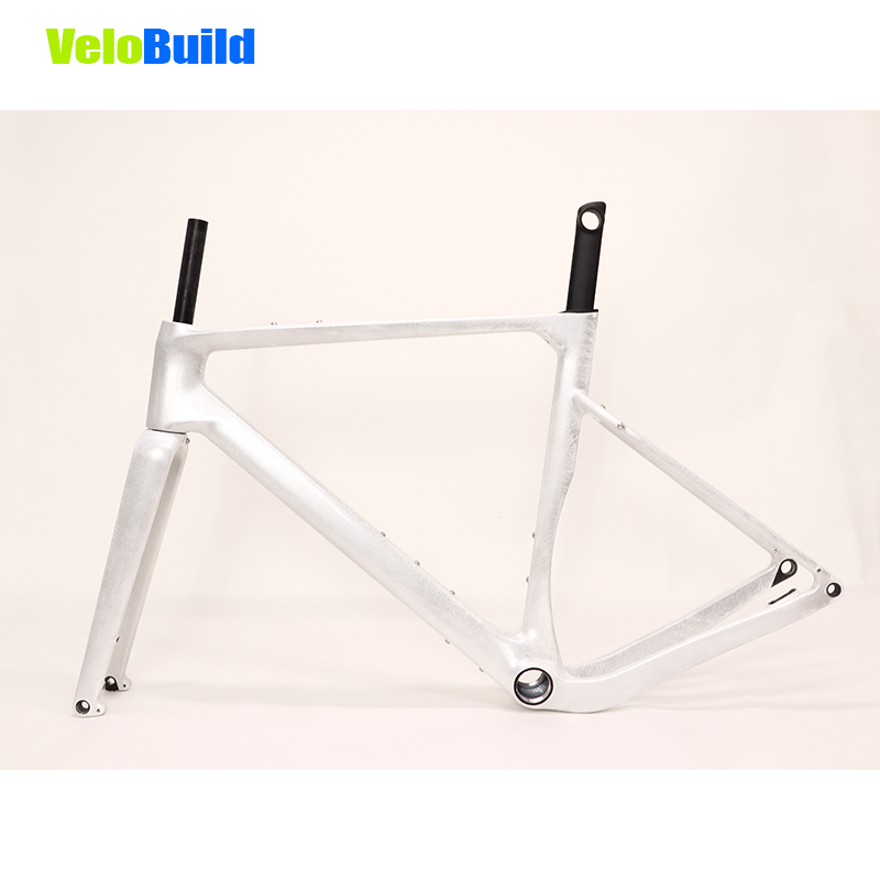 Carbon Fiber Racing Gravel Bike Frame Orange Yellow Matte Finish