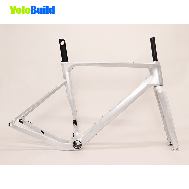 Carbon Fiber Racing Gravel Bike Frame Orange Yellow Matte Finish
