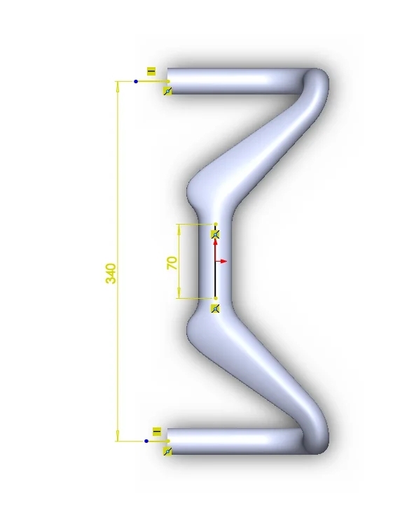 Carbon Fiber Track Bike Handlebar