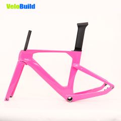 2026 VB-R-368 AeroTrace Carbon Fiber Aero Road Bike Frame Pink Glossy Paint Size S