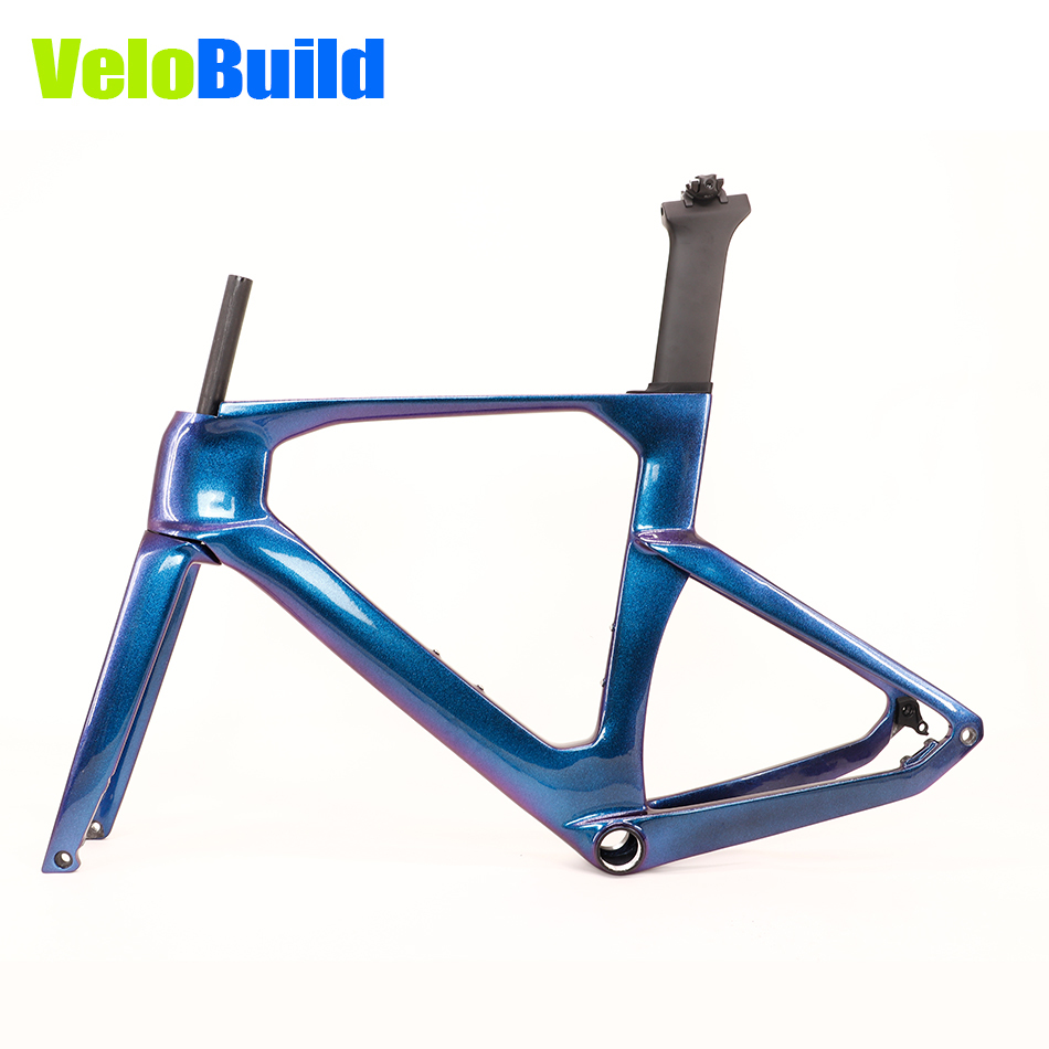 2026 VB-R-368 AeroTrace Carbon Fiber Aero Road Bike Frame Blue Chamelone Glossy Paint