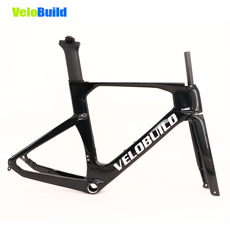 2026 VB-R-368 AeroTrace Carbon Fiber Aero Road Bike Frame Black Chamelone Glossy Paint