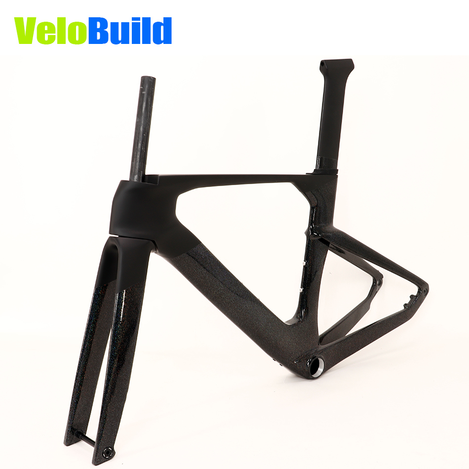 2026 VB-R-368 Carbon Fiber Aero Road Bike Frame Black Chameleon Glossy Paint