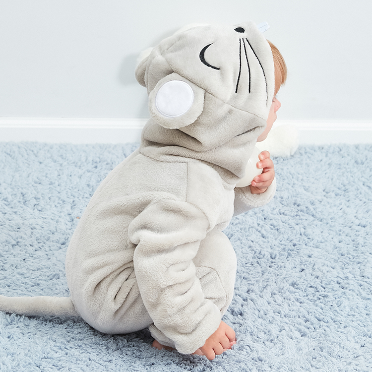 MICHLEY Carton Mouse One Piece Jumpsuits Newborn Winter Boy's Pajamas Girls Baby Clothes Rompers ASD1