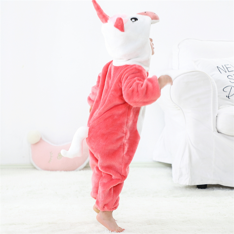 Michley Cartoon Baby Clothes Children's Winter Jumpsuit Cartoon Animal Unicorn Baby Romper Suit ASD16